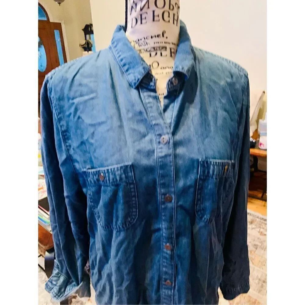 J Jill Denim Button Down Shirt - Picture 4 of 6